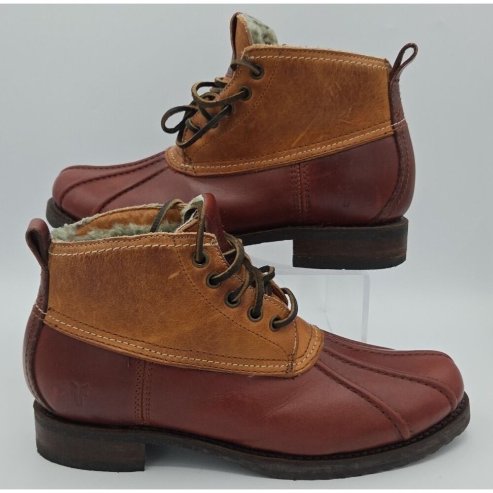 Vintage 1980's Frye Women's Veronica Duck Chukka Shearling Boots Size 10 B